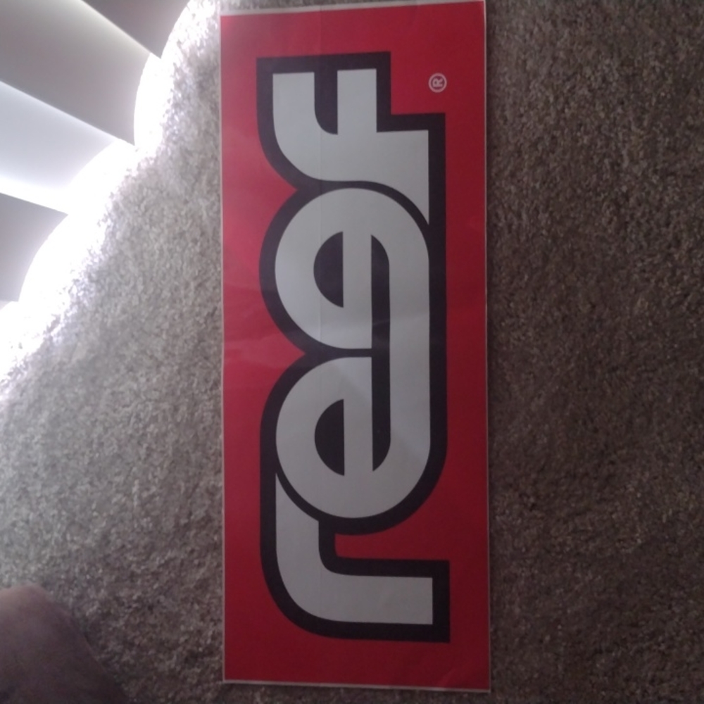 Reef board sticker long 22" in length by 9" width big board sticker reef surf